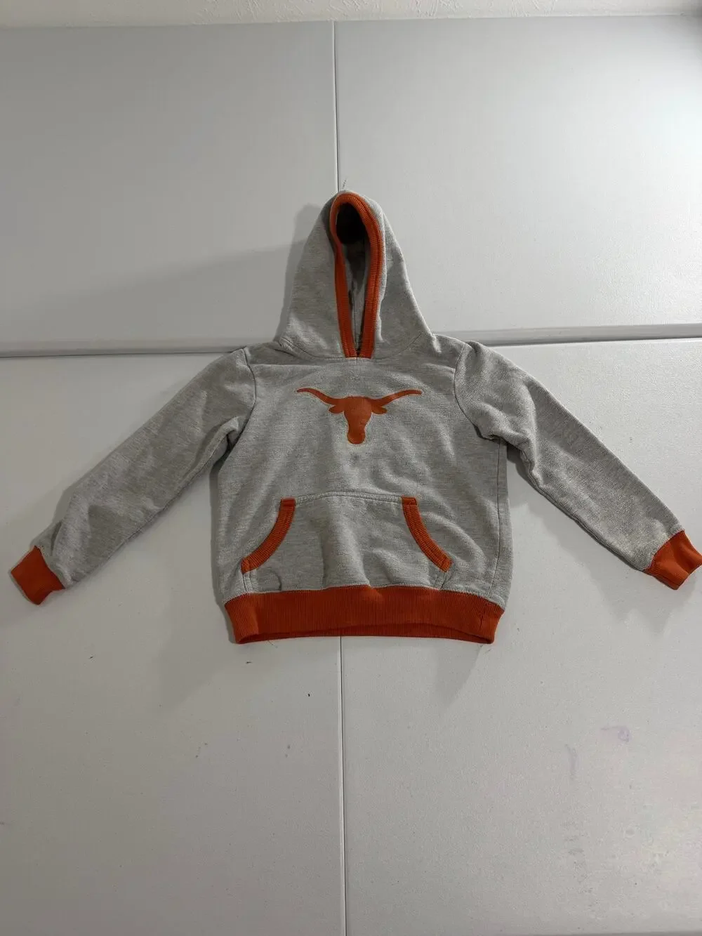 Texas Longhorns Hoodie Girls L 12-14 Gray Orange Pullover Sweatshirt Kids